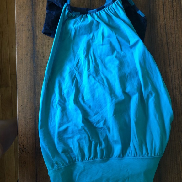 Lululemon blue yoga top built in sports bra - Picture 1 of 2